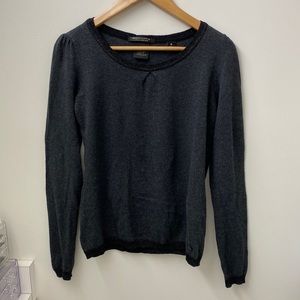 Maison scotch wool blended sweater with sequins on elbows